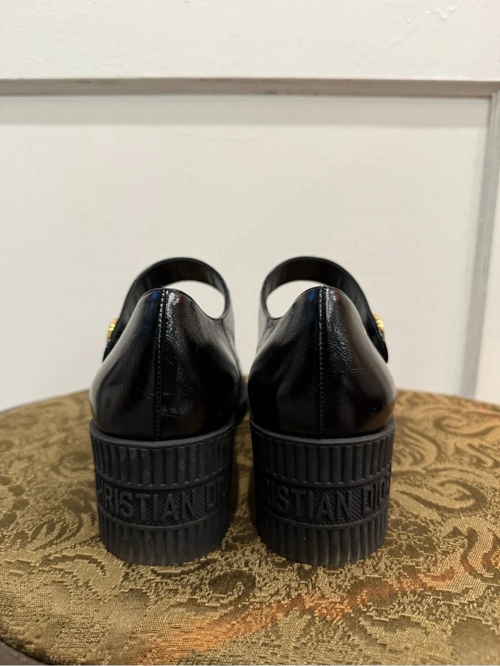 Dior D-Doll Black Patent Mary Jane Block Heel Pumps - Picture 3 of 11